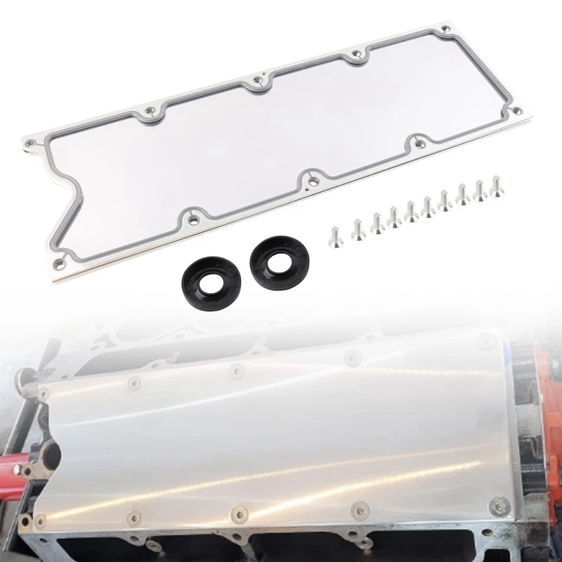 LS Gen 4 Valley Pan Cover Plate With Gasket Bolts Kit Parts For LSX LS1 LM7 LR4 LQ4 LS6 L59 LM33 LQ9 LM4, 12598832 12610141