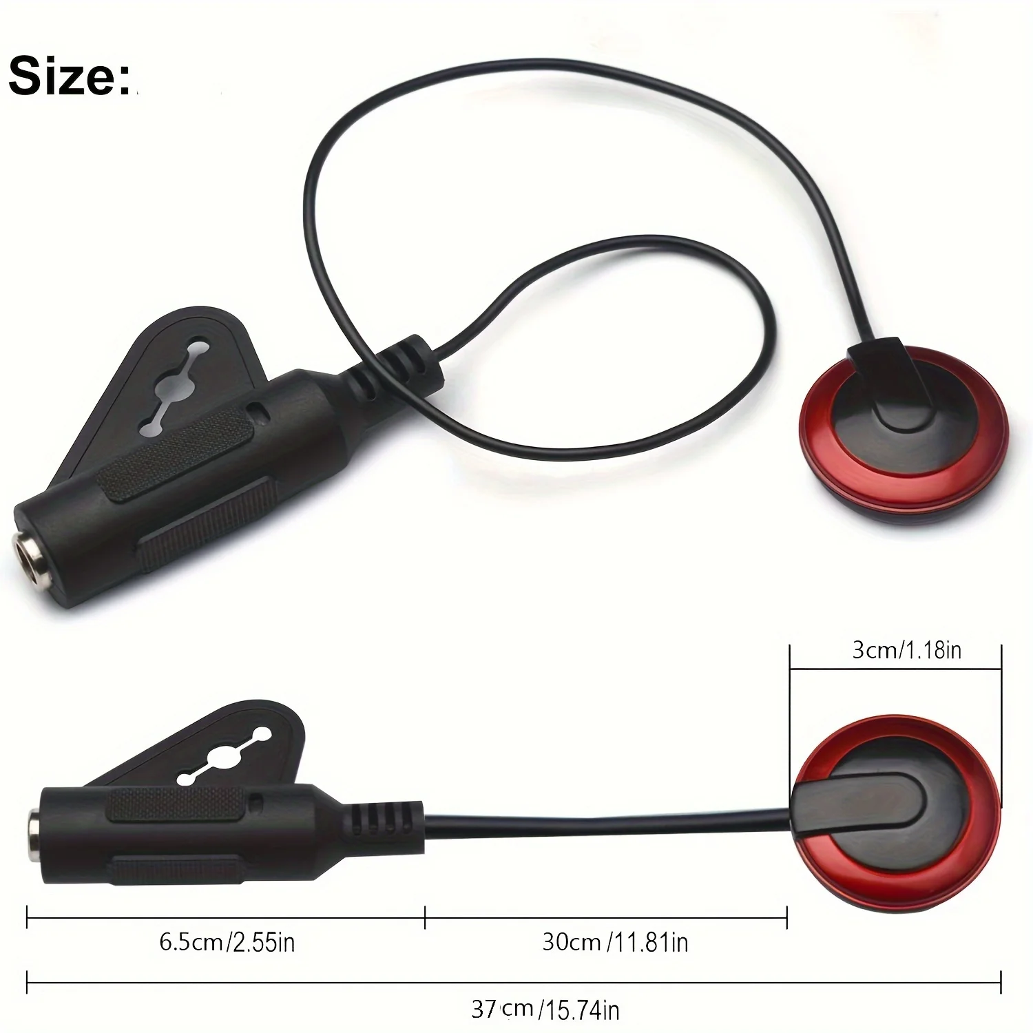 Magnetic Soundhole Guitar Pickup, Clip-on High Sensitive Transducer with 6.35mm Jack Cable for Acoustic Folk Guitar