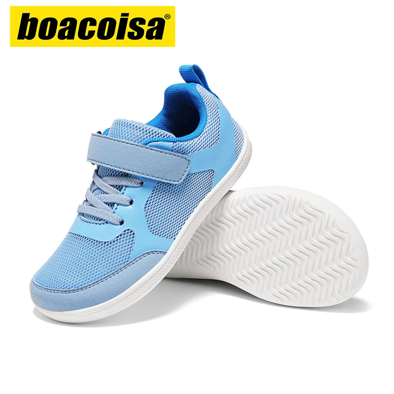 Outdoor Mesh Children's Boys Girls Sneakers Kids Wide Barefoot Splay Shoes For Toddler Walking Flat Students Tennis