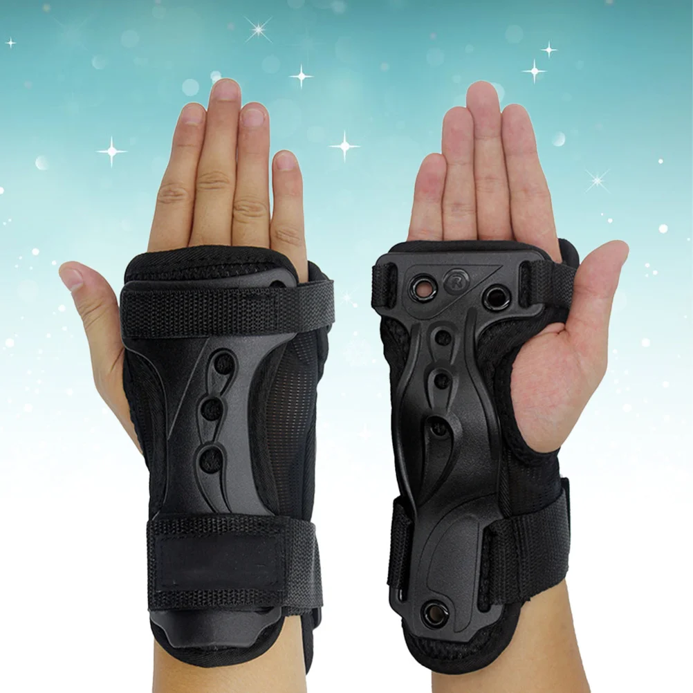 

1Pair Wrist Protector Pads Roller Skating Skateboard Cycling Guard Protective Gear Black Xl Size Comfort Safety