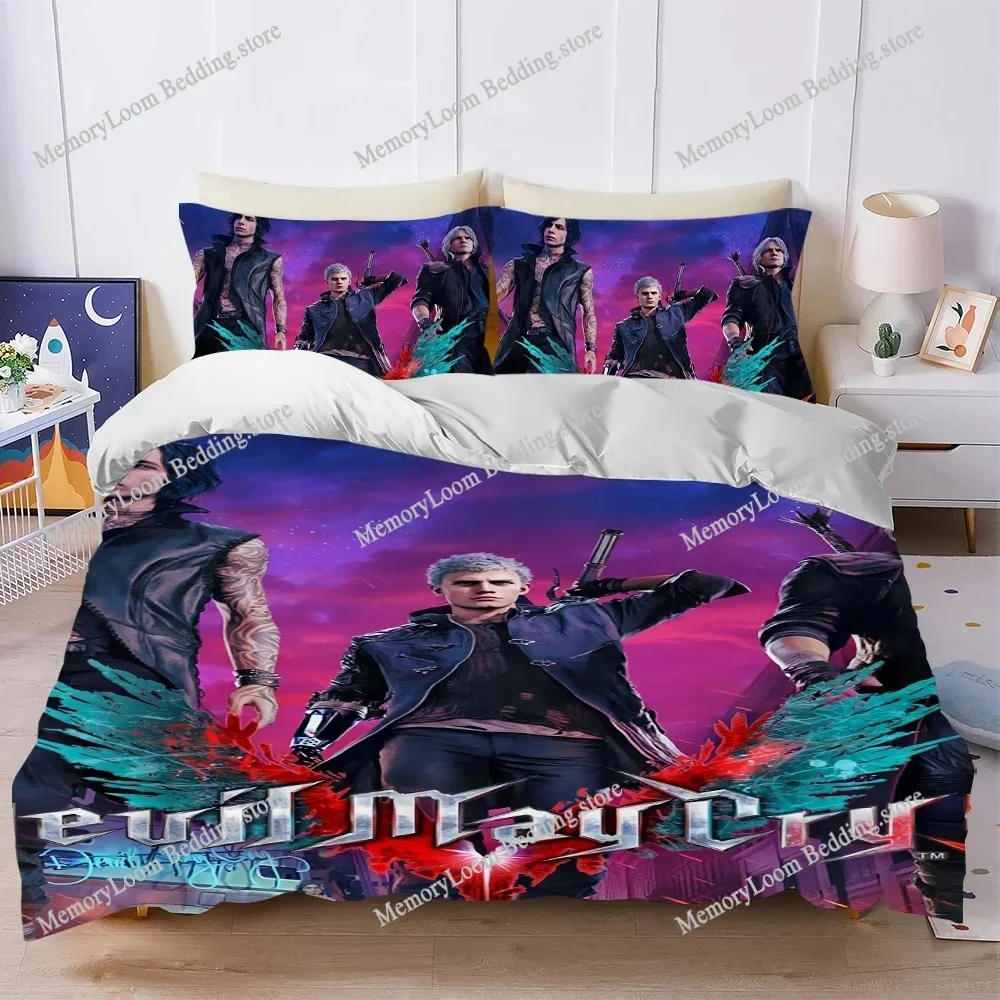 Game D-Devil May Cry Cool Duvet Cover Set Home Style Bedding Soft Laundry Cotton Bed Four Seasons Student Dormitory Home Textile