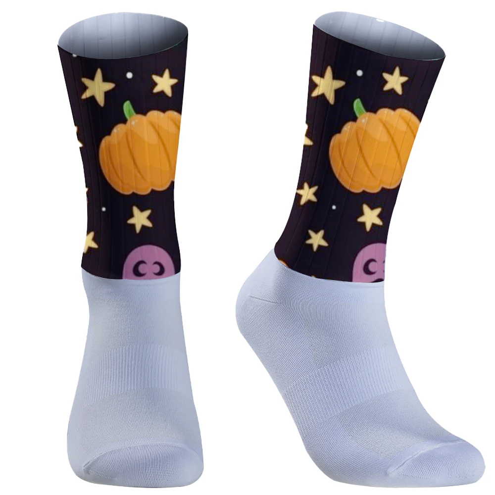 Chaussettes de cyclisme européennes et d'Halloween pour hommes et couples japonais, chaussettes de skateboard, chaussettes de rue, 1 paire