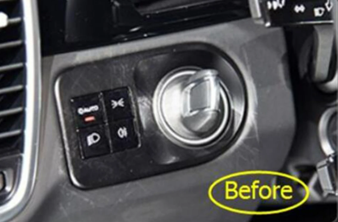 الجبهة العلوي إضاءة أمامية مفتاح لمبة غطاء أزرار الكسوة لبورشه كايين 2018 - 2022 القالب الداخلي