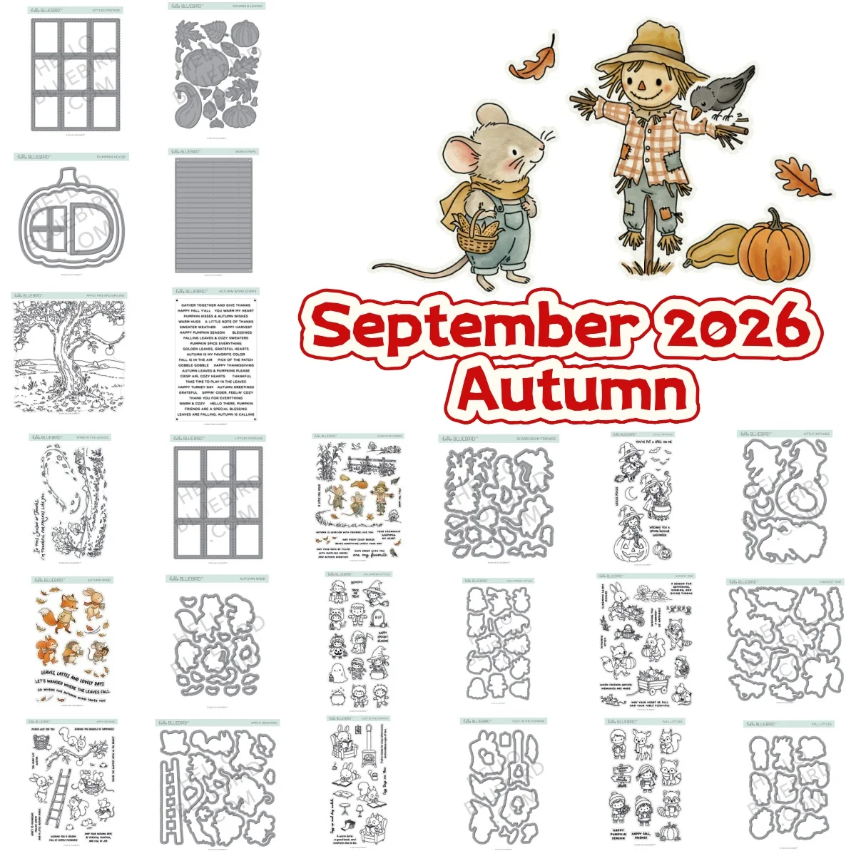 Autumn 2026 New Halloween Apple Mouse Leaves Metal Cutting Dies Clear Stamps For DIY Scrapbook Diary Decoration Embossing