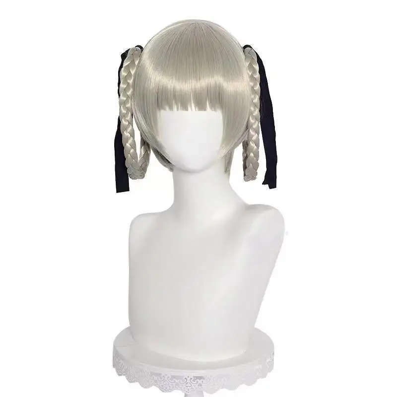 Anime Momobami Kirari Cosplay Wig Adult Women Double Braided Ponytail Heat Resistant Synthetic Hair Wigs Halloween Costume Props