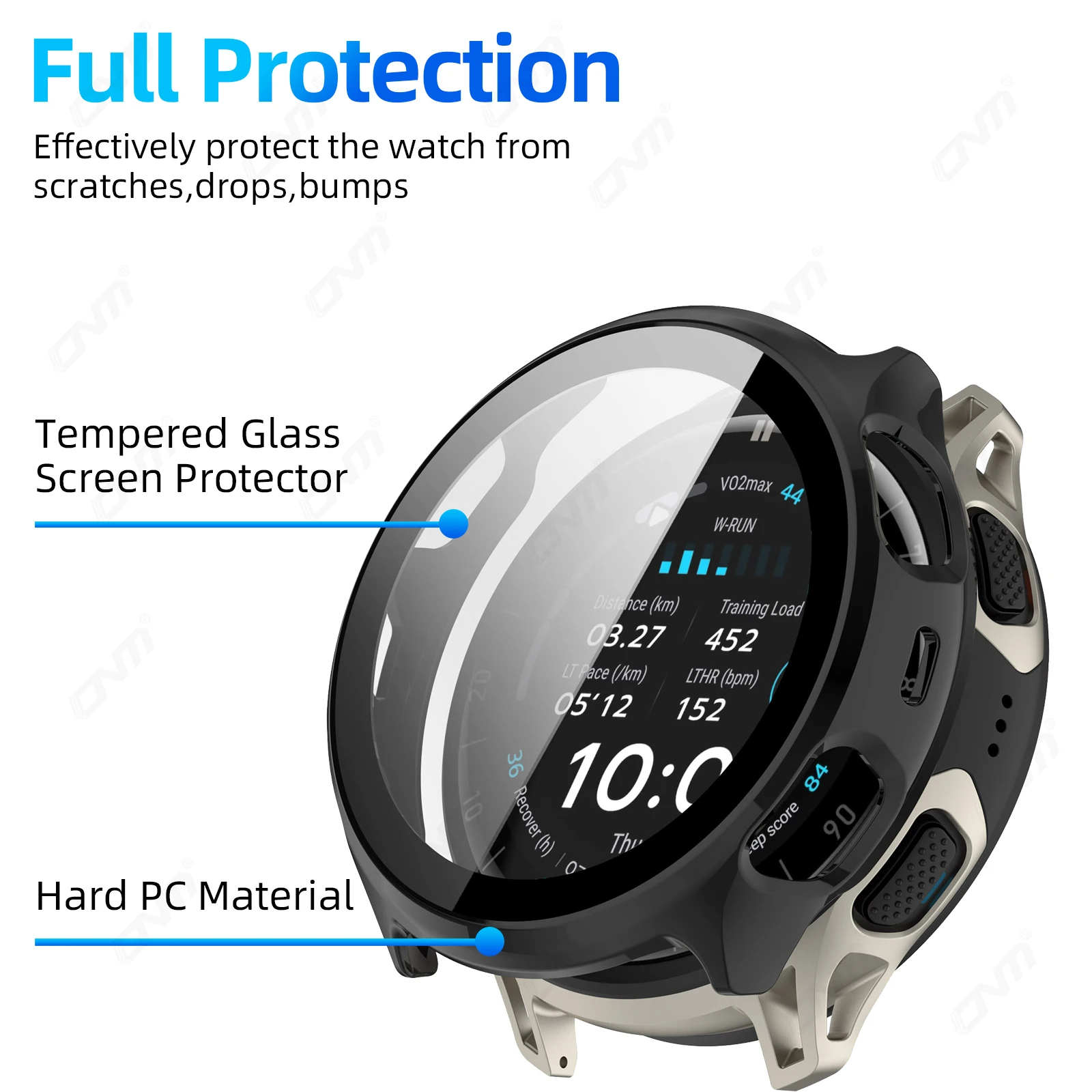 Glass+Case for Amazfit Cheetah 2 Pro Tempered Glass Anti-scratch Screen Protector & Hard PC Protective Bumper Covor Accessories