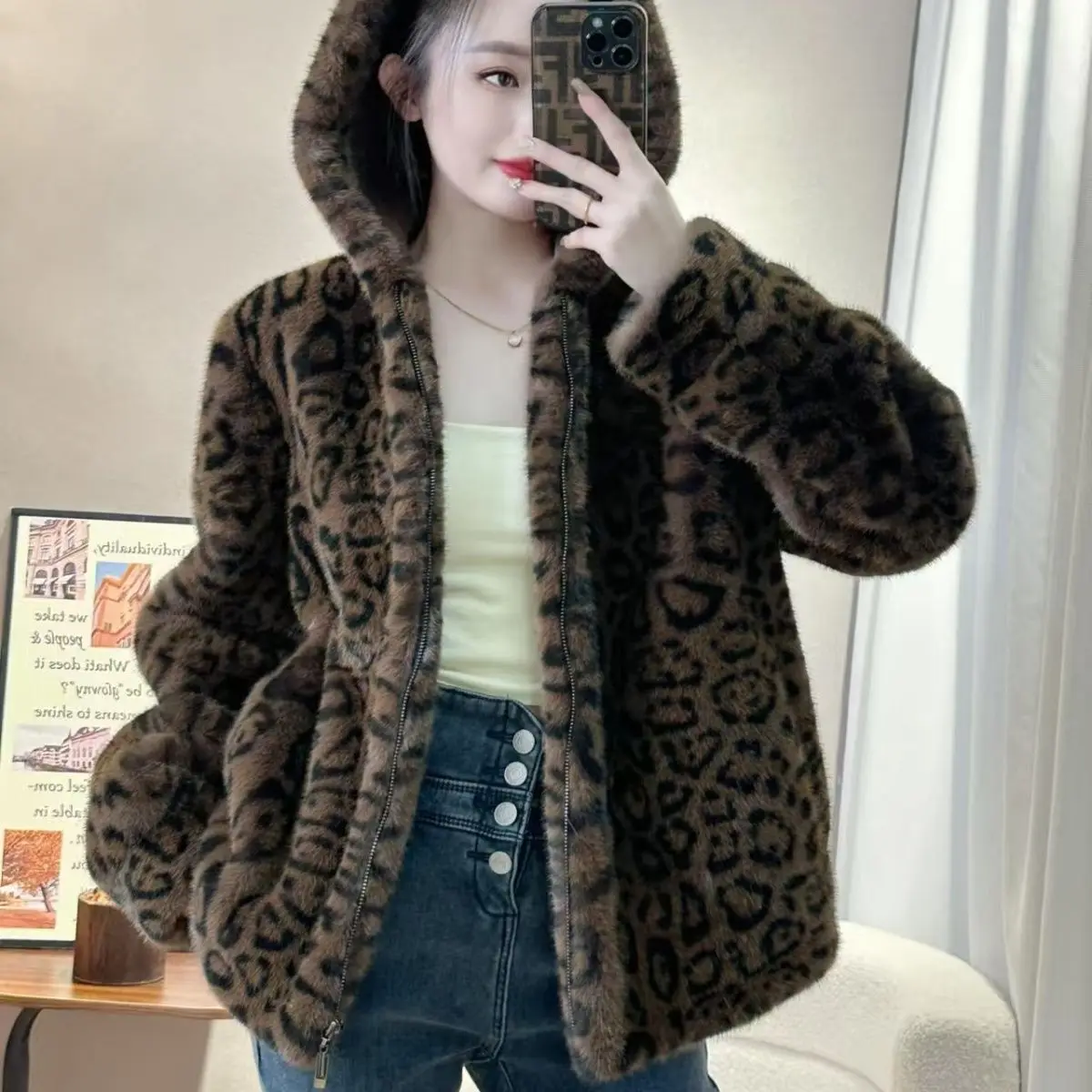 

2025 New Fashionable Winter for Women Rabbit Fur Hooded Coat Wide Pullover Cape Shawl Fur Coat Hooded Fur Jackets Wh136