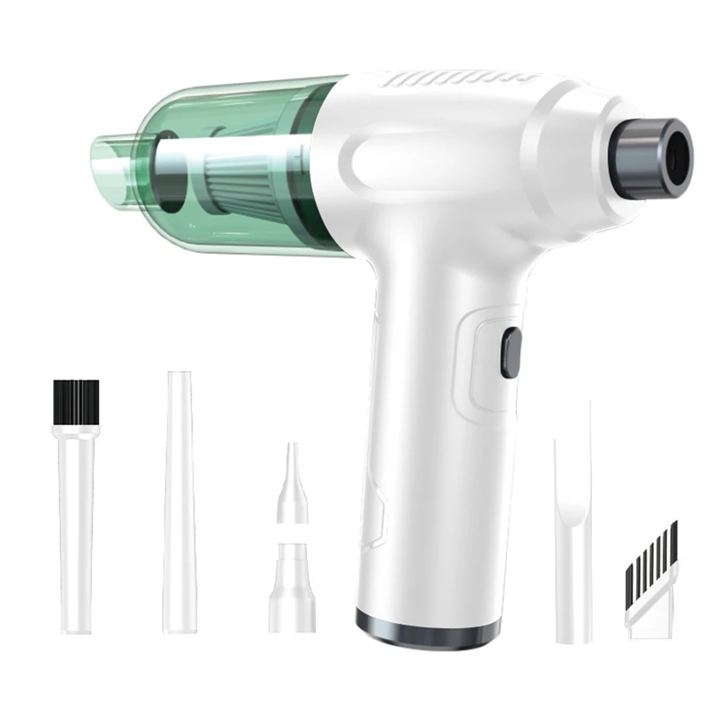 

Wireless Dust Blower Handheld Keyboard Chassis Dust Collector Household Rechargeable Vacuum Car Dust Collector White