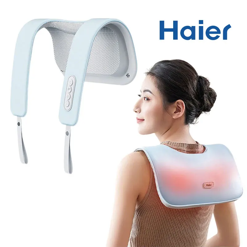 Haier pemijat tulang belakang leher pemijat bahu dan leher selendang pijat pinggang punggung hadiah kompres panas