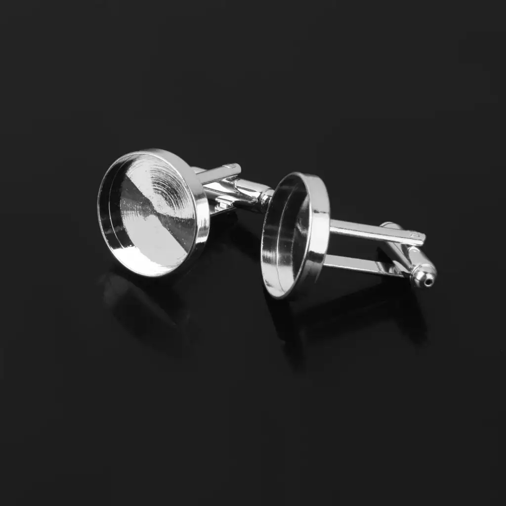 10pcs 16mm Cufflink Blank Settings Base Pad DIY