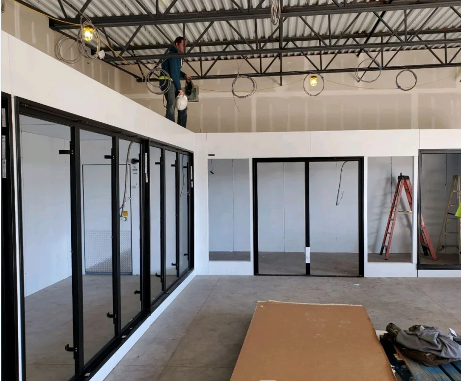 Cam-lock Plug-in panel  50mm 150mm 200mm PU Panels for Cold Room & Freezer Glass Doors Refrigeration Equipment