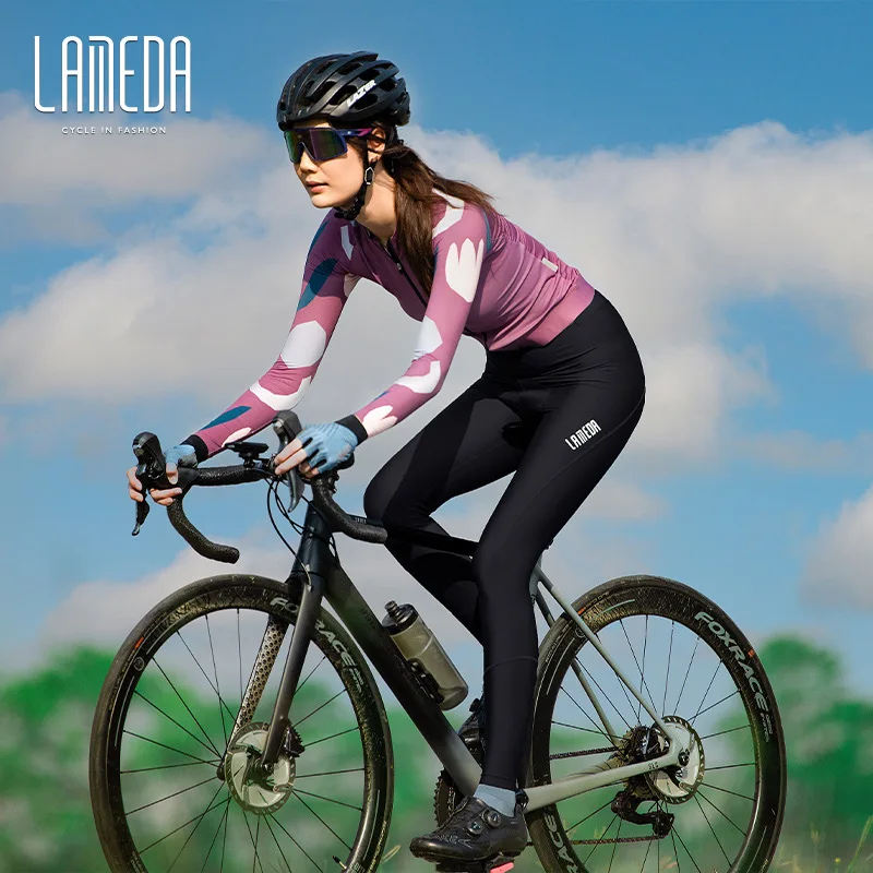 LAMEDA Cycling Pants Spring Summer Autumn Women\'s High Elastic Waist Slim Trousers Pants MTB Road Bike Apparel