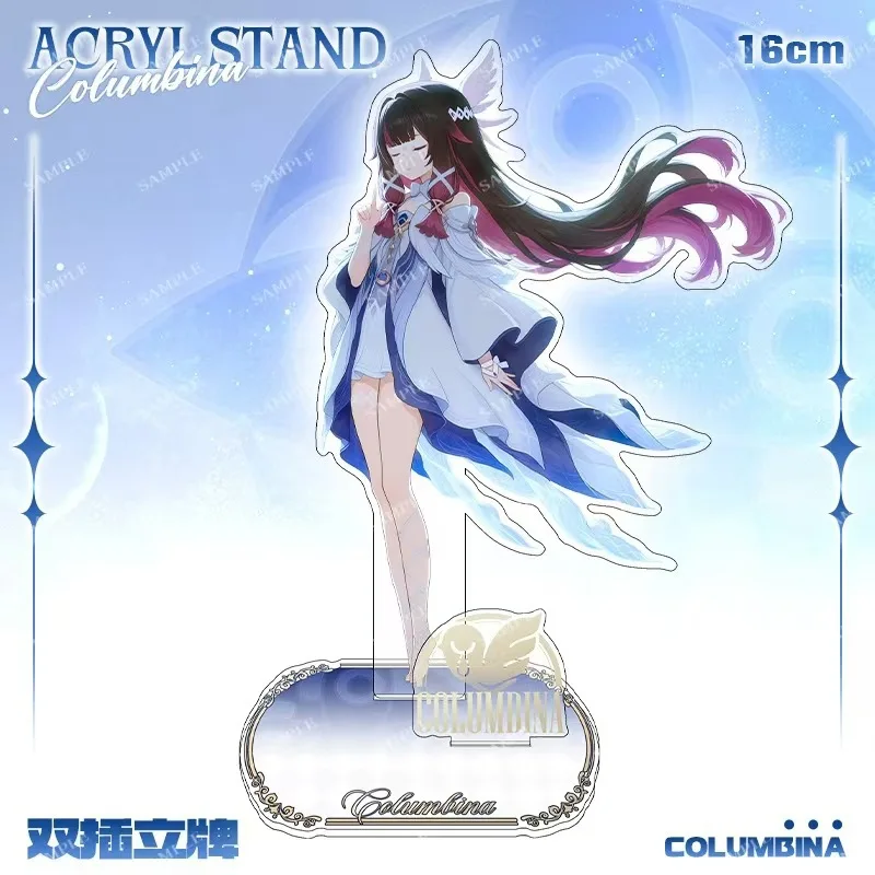 ป้ายอะคริลิคตั้งโต๊ะ 16 ซม. ของคอสเพลย์โคลัมบีนาจากเกม Genshin Impact รูปเทพธิดาแห่งดวงจันทร์ สำหรับตกแต่งงานฮาโลวีน งานคาร์นิวัล และงานปาร์ตี้