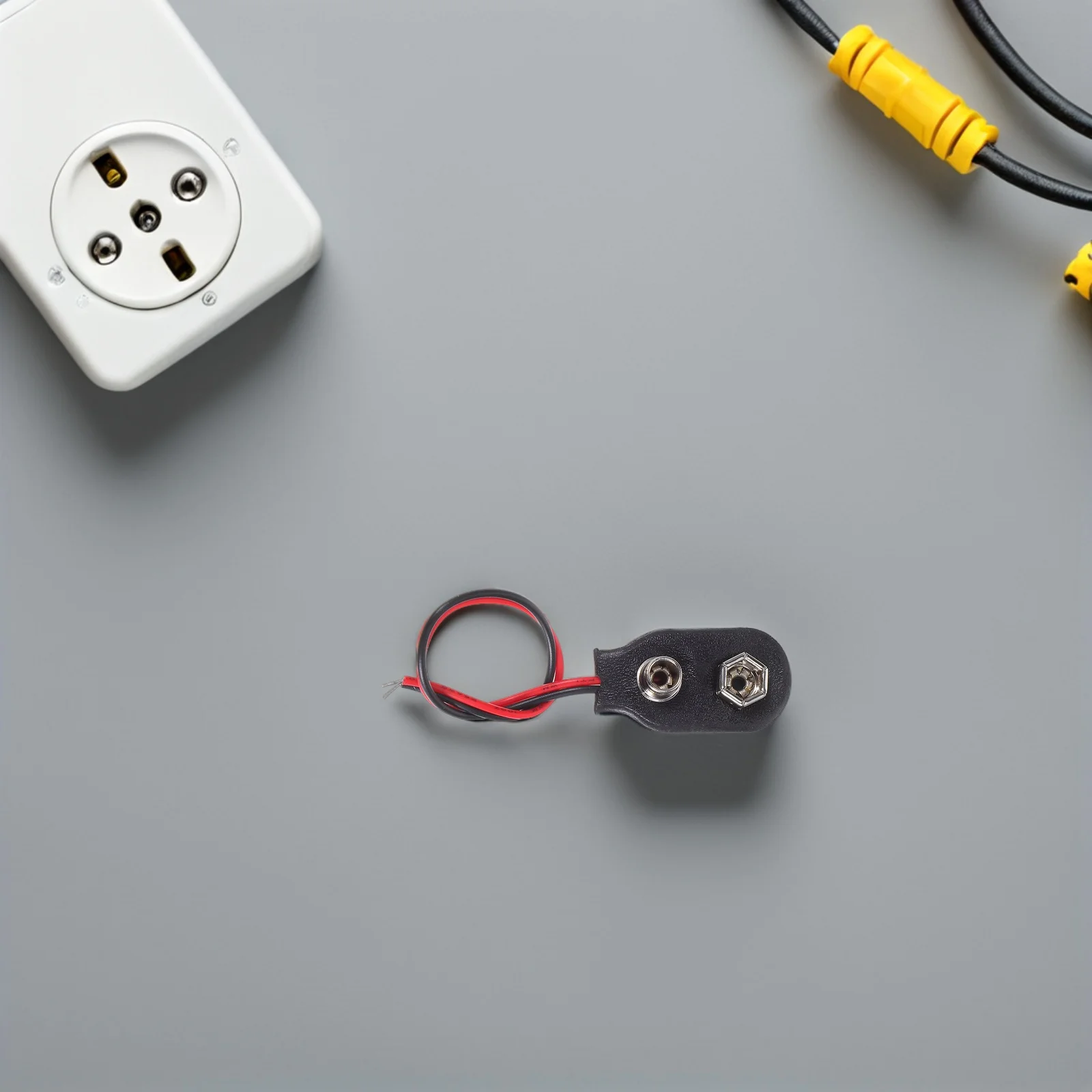 

50pcs Connectors With Wires 9V Clip Connector Black Plastic Metal 10Cm Cable Length For Led Power Supply Projects Crimp