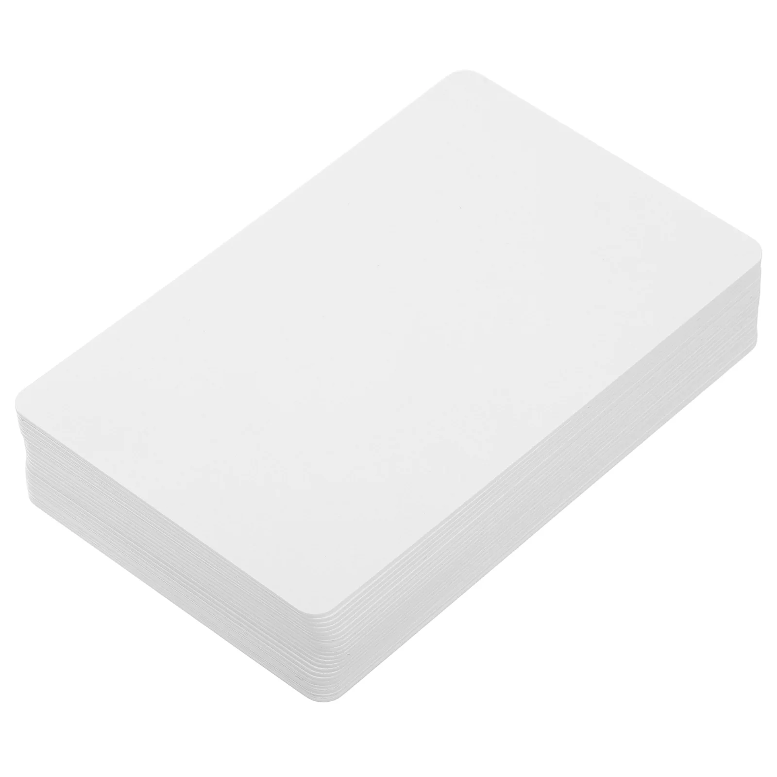 

20 Pcs Print White Card Blank Business Cards Plastic Double Sided Printers Badge Pvc Badges
