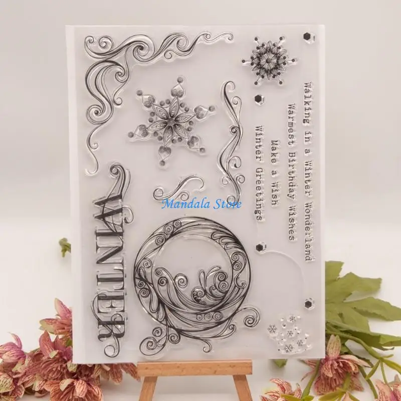 

U2JC 3D Clear Stamp Scrapbooking Silicone Clear Stamp Seal Sheet Card Making Stamp