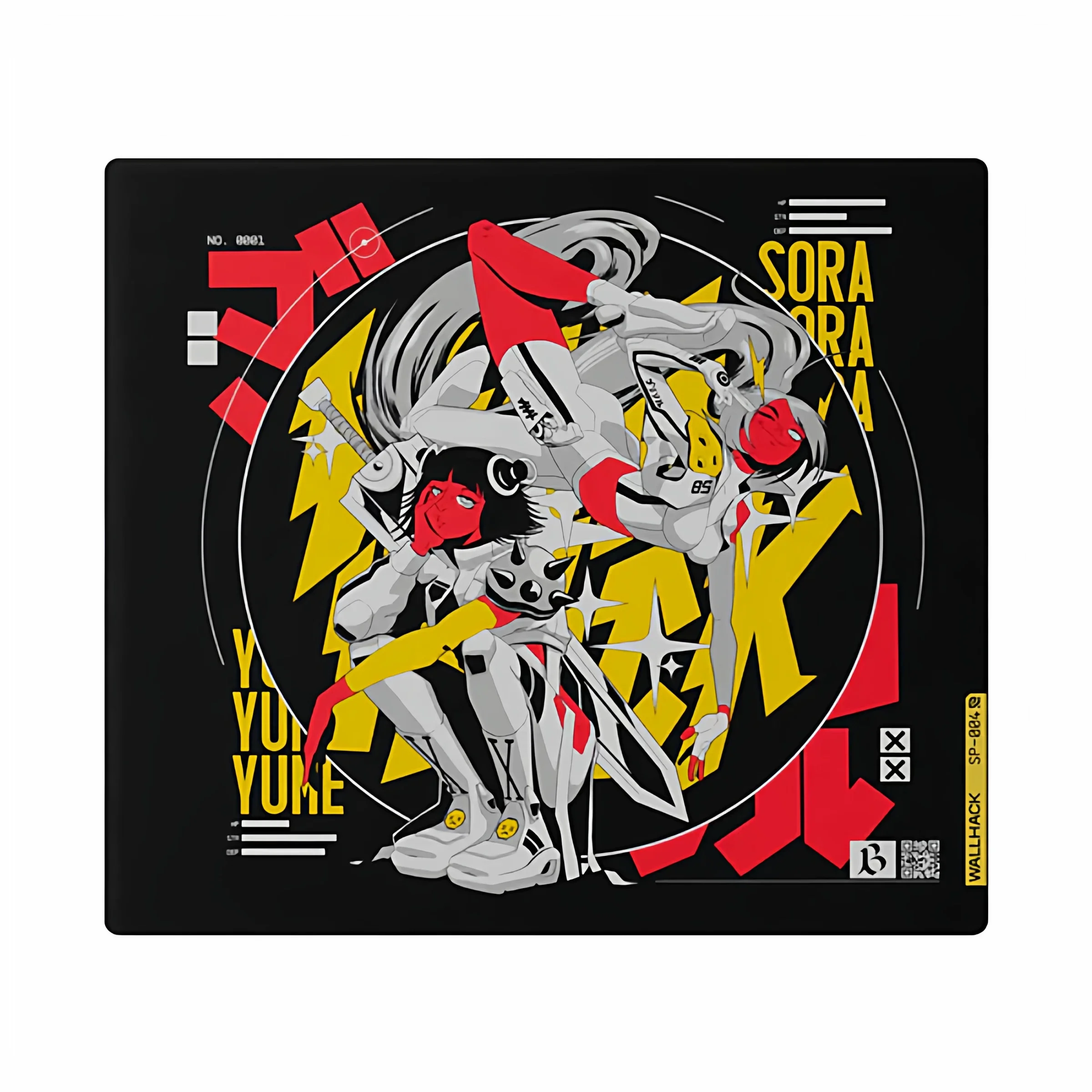 WALLHACK SP004 ARCADE TWINS glass mouse pad Gorilla Glass, Special Coating, Fully Covered Primercopy)