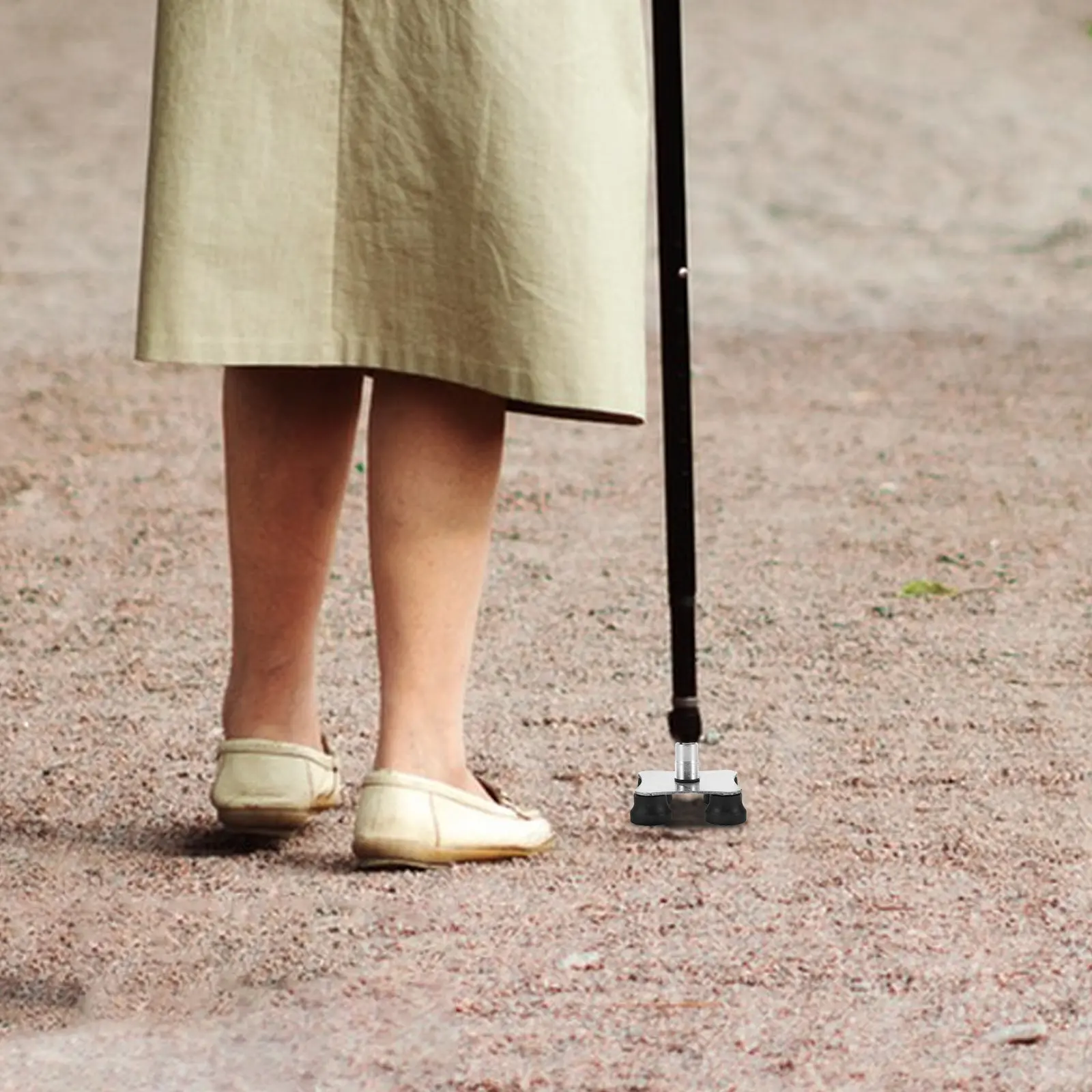 Durable Non-Skid Quad Cane Tip Replacement Walking Stick End Protector Ensures Balance Stability Cane Tips Walking Pole Tips