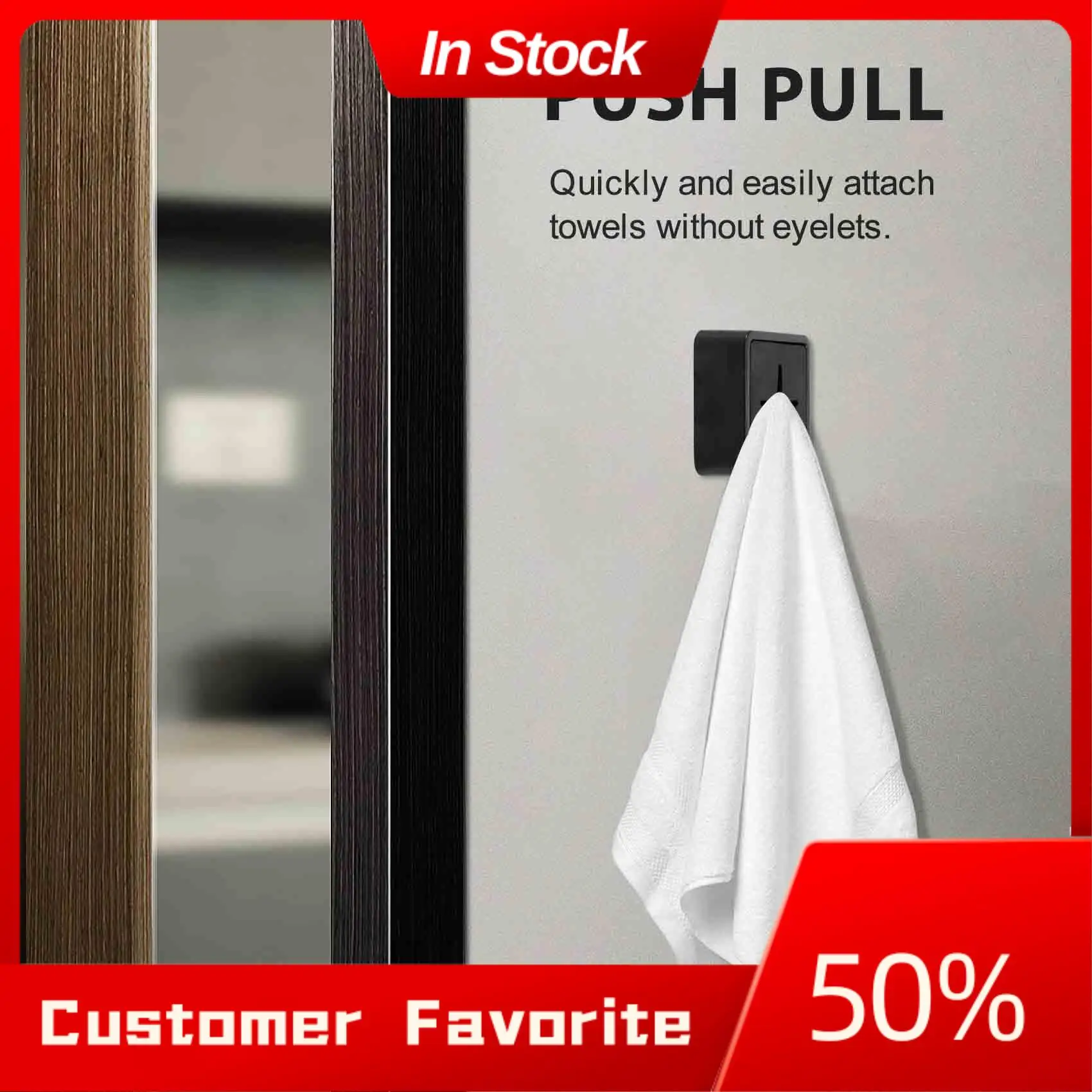 AT03 TOP ผ้าเช็ดตัวสําหรับห้องน้ํา-Self Adhesive ผ้าเช็ดตัวแขวน Grabber,ติดผนังผ้าเช็ดตัว Hooks,3 แพ็ค