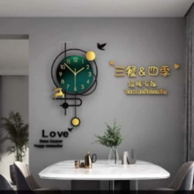 Elegant Premium Wall Watches Pendulum Unique Quartz Modern Wall Watch Clock Large Digital Horloge Murale Home Decor Items