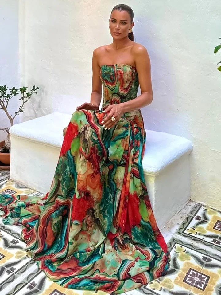 maxi dress spaghetti straps Summer Black Slimming Spaghetti Strap Maxi Dress Black / S