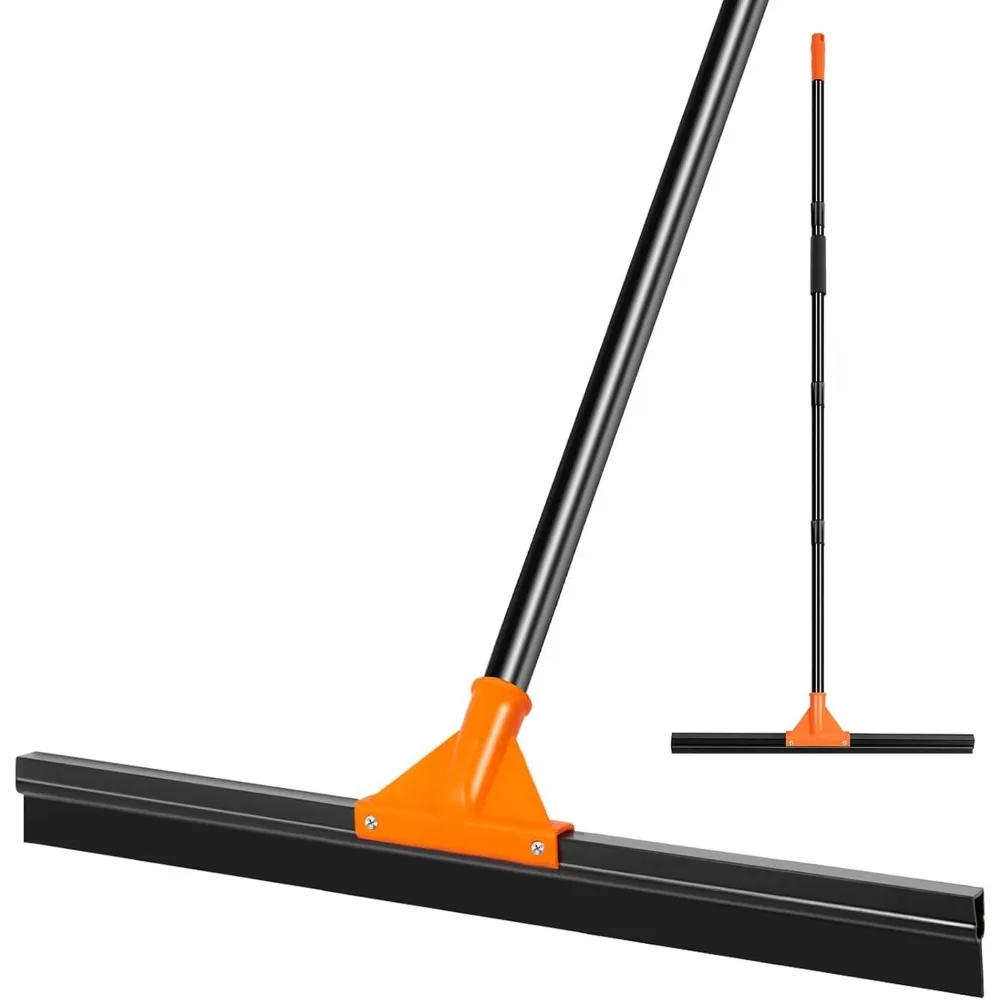 

Профессиональный скребок для пола 18 дюймов с резиновой насадкой и длинной ручкой для бетона, плитки, гаражей, террас, ванных комнат, бассейнов, коммерческого использования