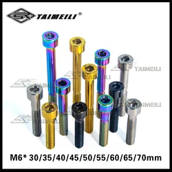Titanium bolt cylindrical head M6*12/15/25/30/35/40/50/55/60/65/70mm replacement screws for bicycles and motorcycles