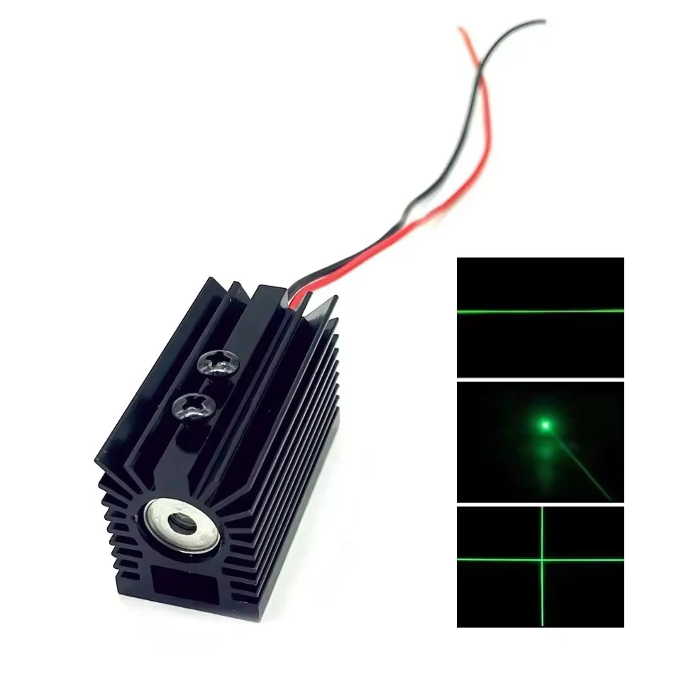 532nm Green 30mW 50mW 100mW Dot/Line/Cross Laser Module Heatsink Stage Lighting Woodwork Locator