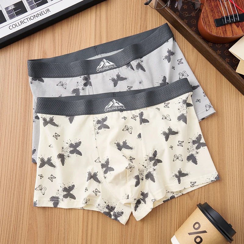 3-pack men's underwear men's boxers youth sports shorts breathable cotton fashionable boxers personality men's underpants briefs