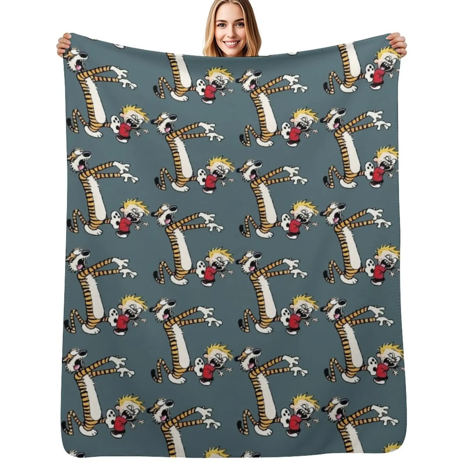 

BEST SELLER - Calvin And Hobbes Merchandise Perfect Gift Throw Blanket Compact Warm Blanket for Car Road Trip