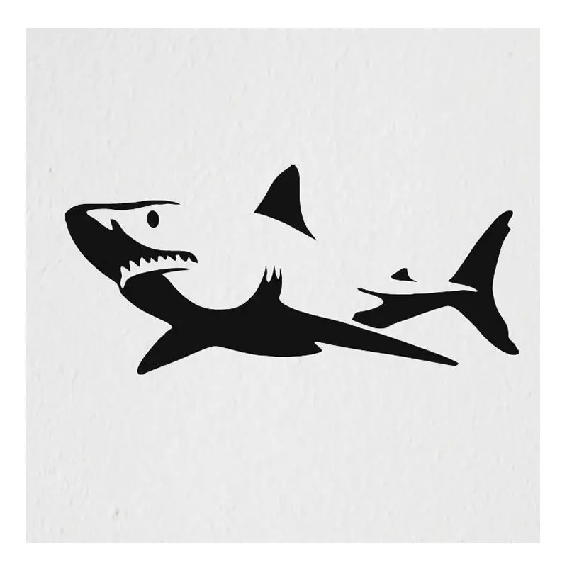 Shark Shark Sea Ocean Decoration Wall Glass Box Bathroom Sticker