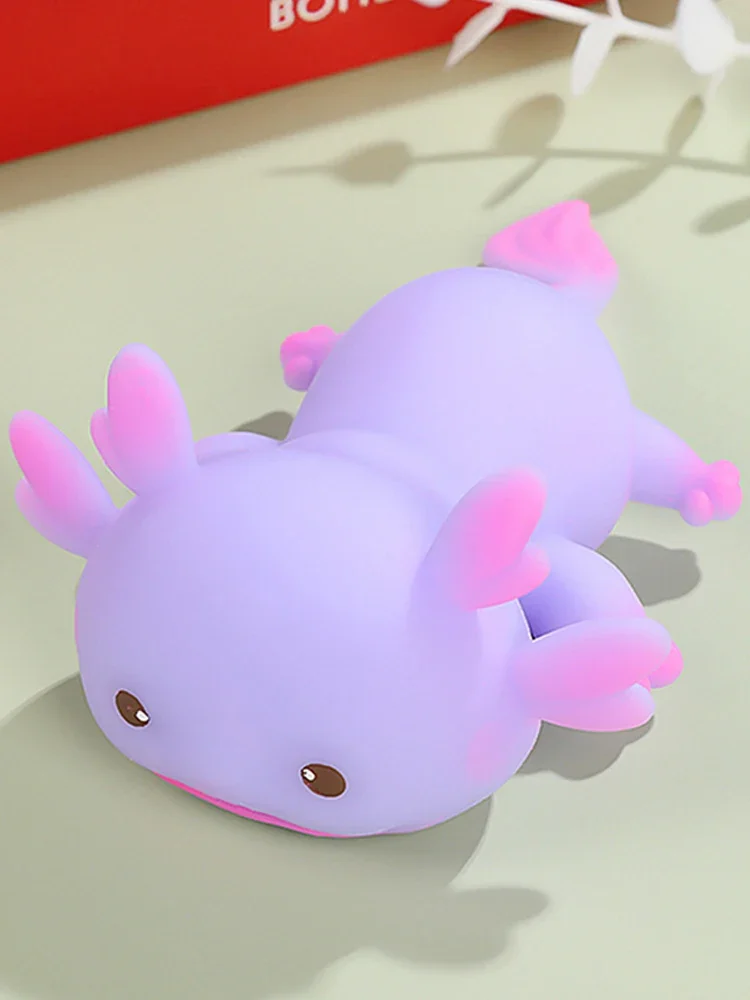 Axolotl – balle à presser, poisson mignon, relaxation, dessin animé, anti-Stress, Squishy, soulagement du Stress, montée lente, jouets extensibles pour adultes et enfants
