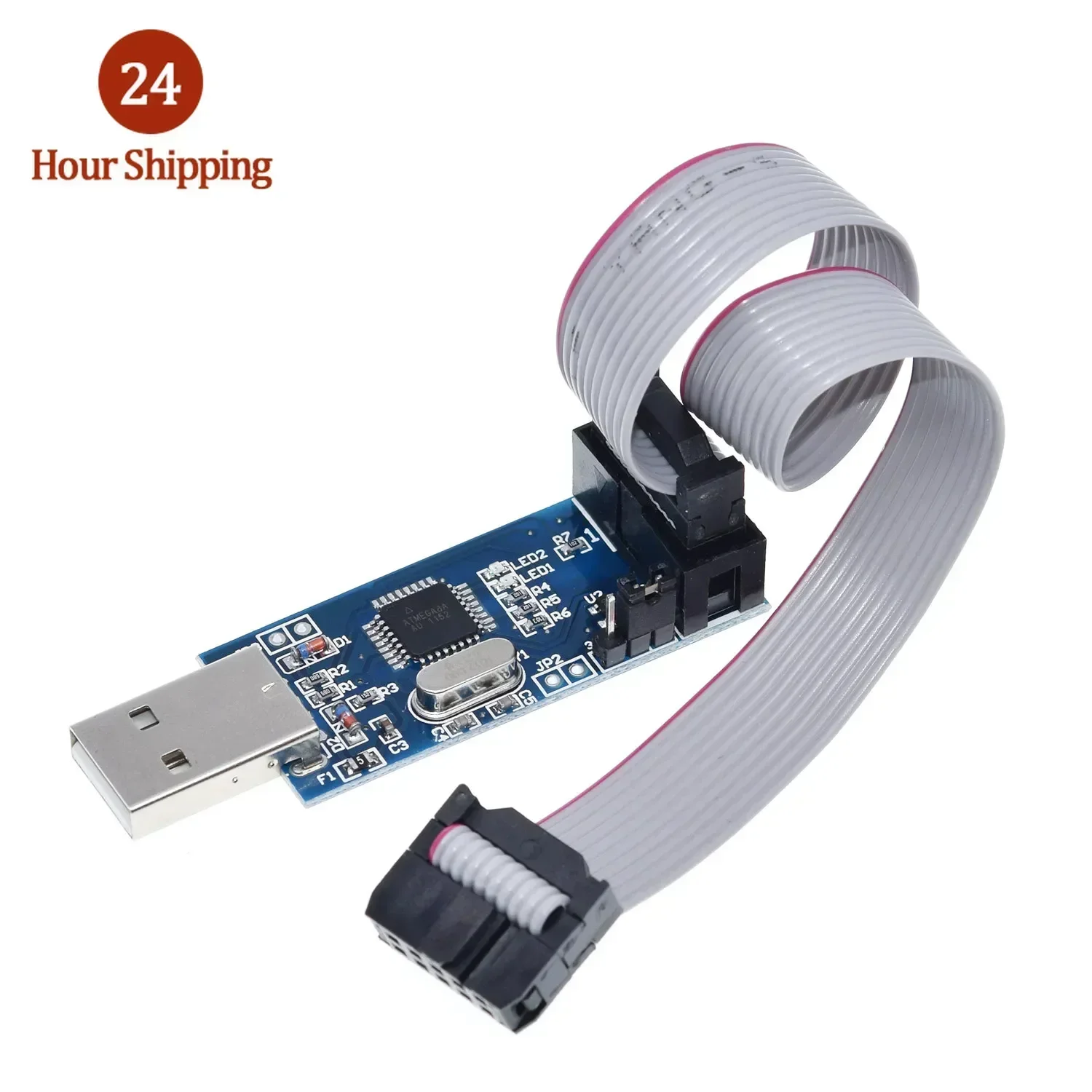 1PCS USBASP USBISP AVR Programmer USB ISP USB ASP ATMEGA8 ATMEGA128 Support Win7 64