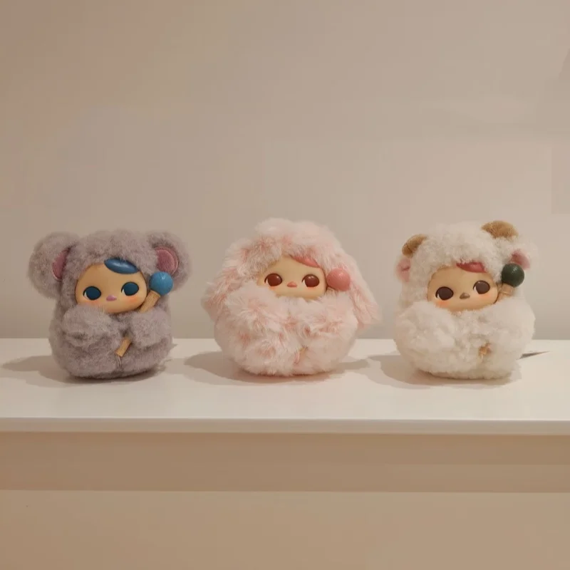 POP MART Pucky Tap Tap Babies Series Vinyl Plush Pendant Mystery Box Blind Box Guess Bag - Collectible Doll Ornament Figurines