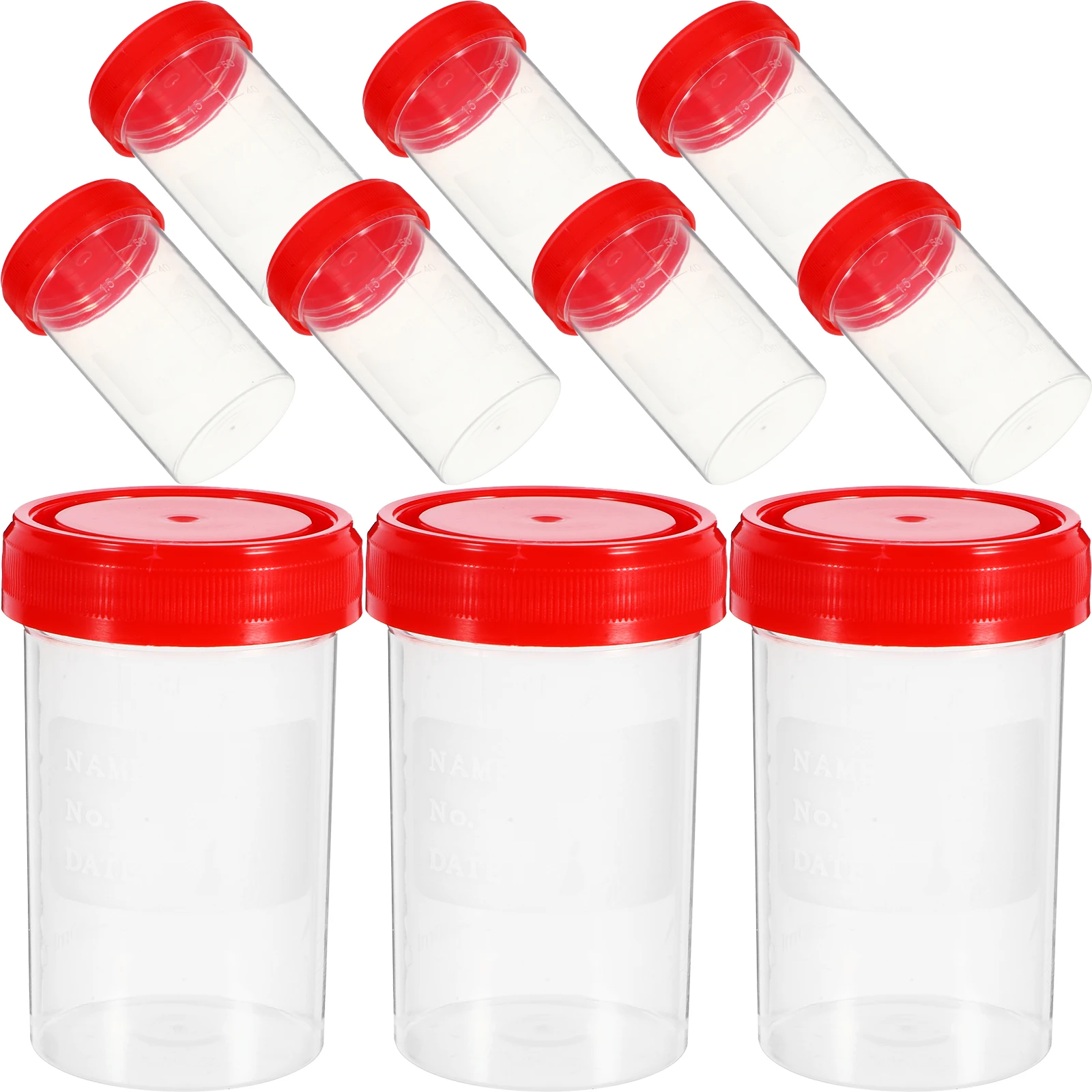 20 Pcs 60ml Urine Cups Specimen Containers PP Leak Proof Histology Sample Prep Medical Testing