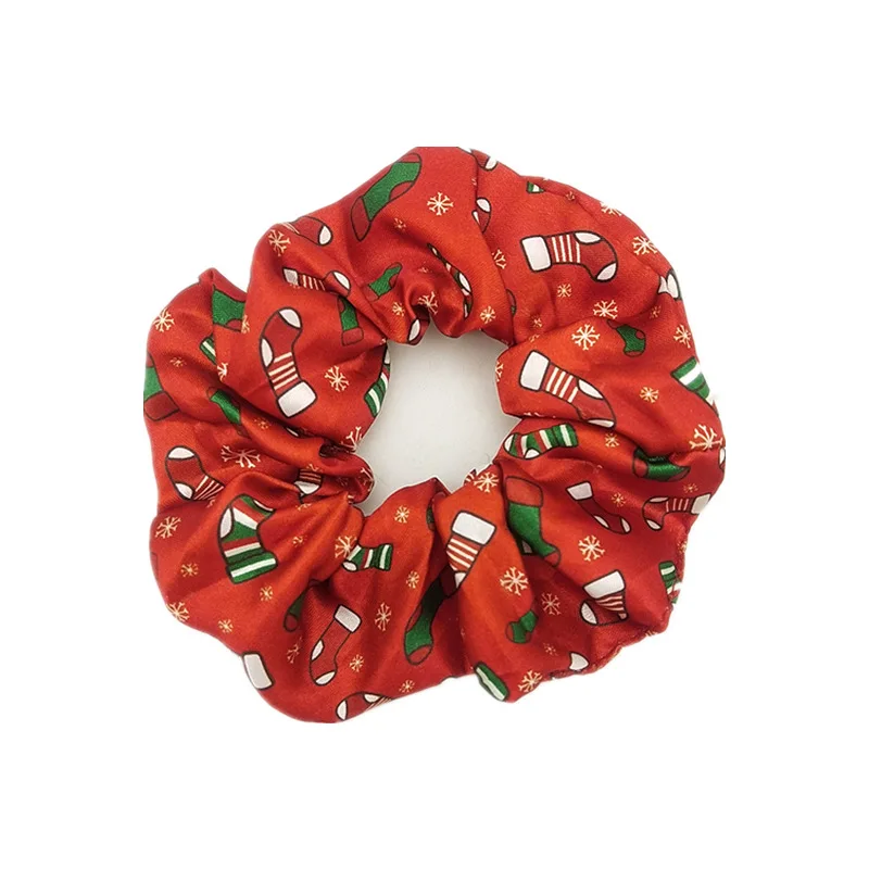 1pc Christmas New Large Intestine Hoop Hair Tie Pony Hair Rope Halloween Cloth Hoop Women\'s Hair Accessories Headwear