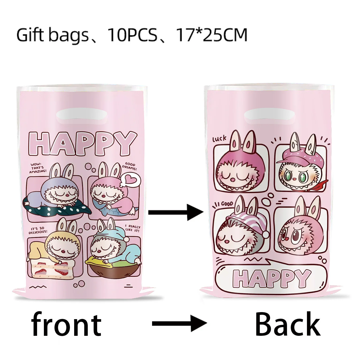 New Kitty Kuromi Gift Bags Kid Girls Favors Happy Birthday Party Decoration Candy Bag Set Box Packaging Kawaii Gifts Toy Supplie