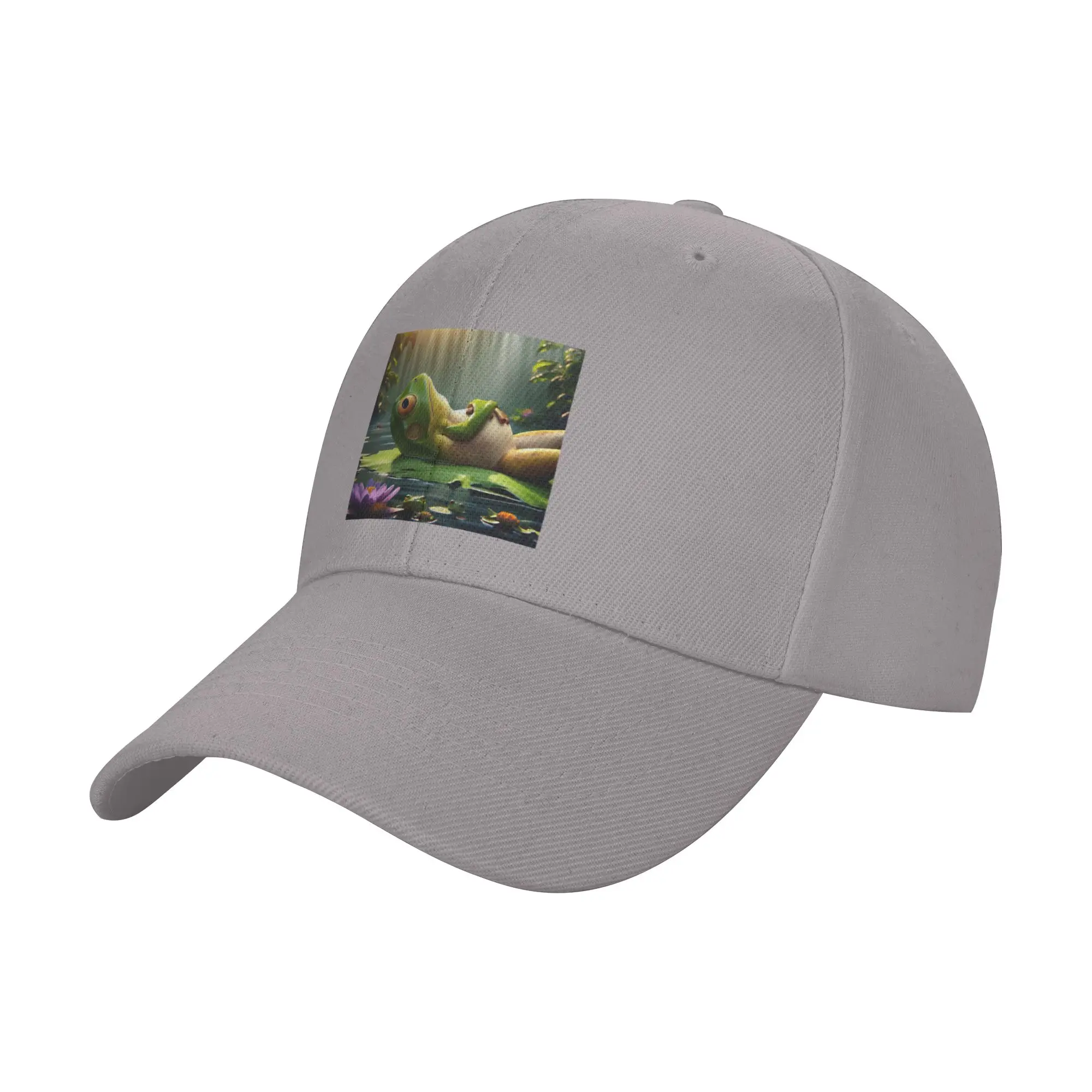 Hot Sale Lilypad Leisure  A Frog s Repose Baseball Cap  Breathable Tennis Female  Casual Dating Tennis Female