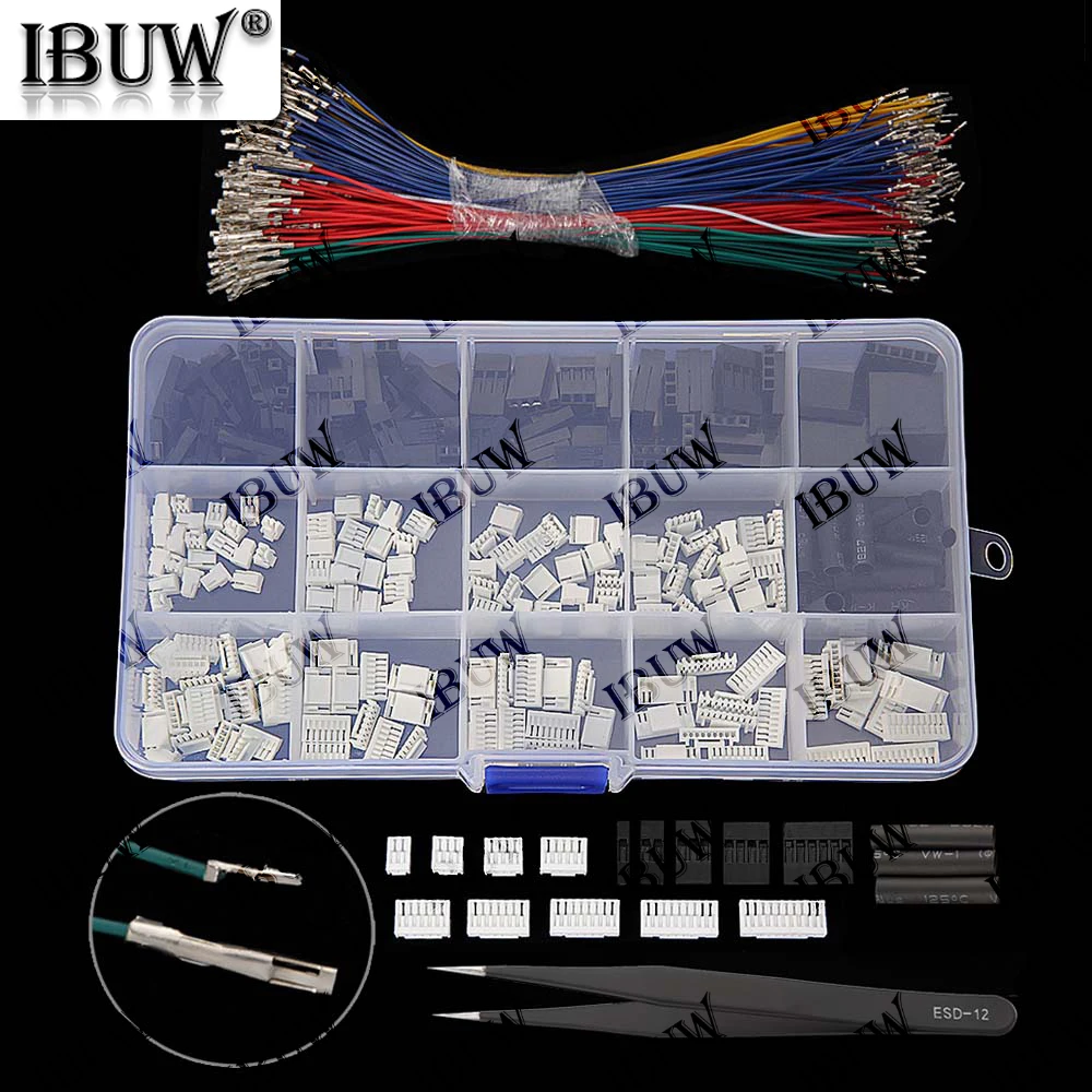 

GH1.25MM Male Rubber Shell Plug with Clip Dupont Shell Crimp Cable with Terminal Wire Assembly Boxed 2P 3P 4P 5P 6P 2-6P