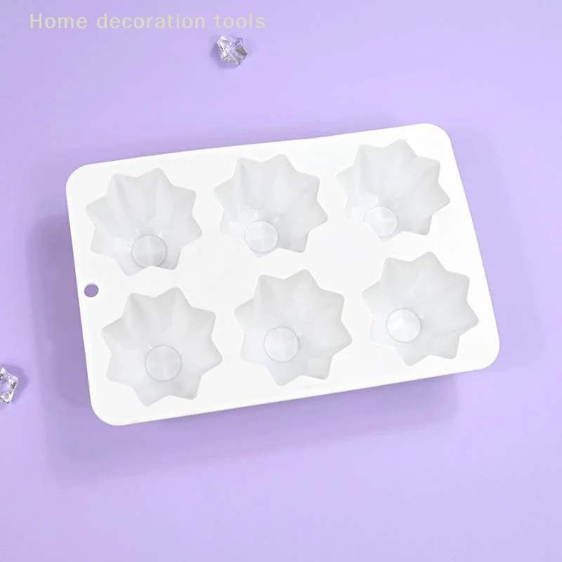 Moldes de Silicona Octogonales Portátiles de 8 Cavidades para Pasteles, Antiadherentes, para Pan Pandoro, para Hornear en Casa, Reuniones Familiares