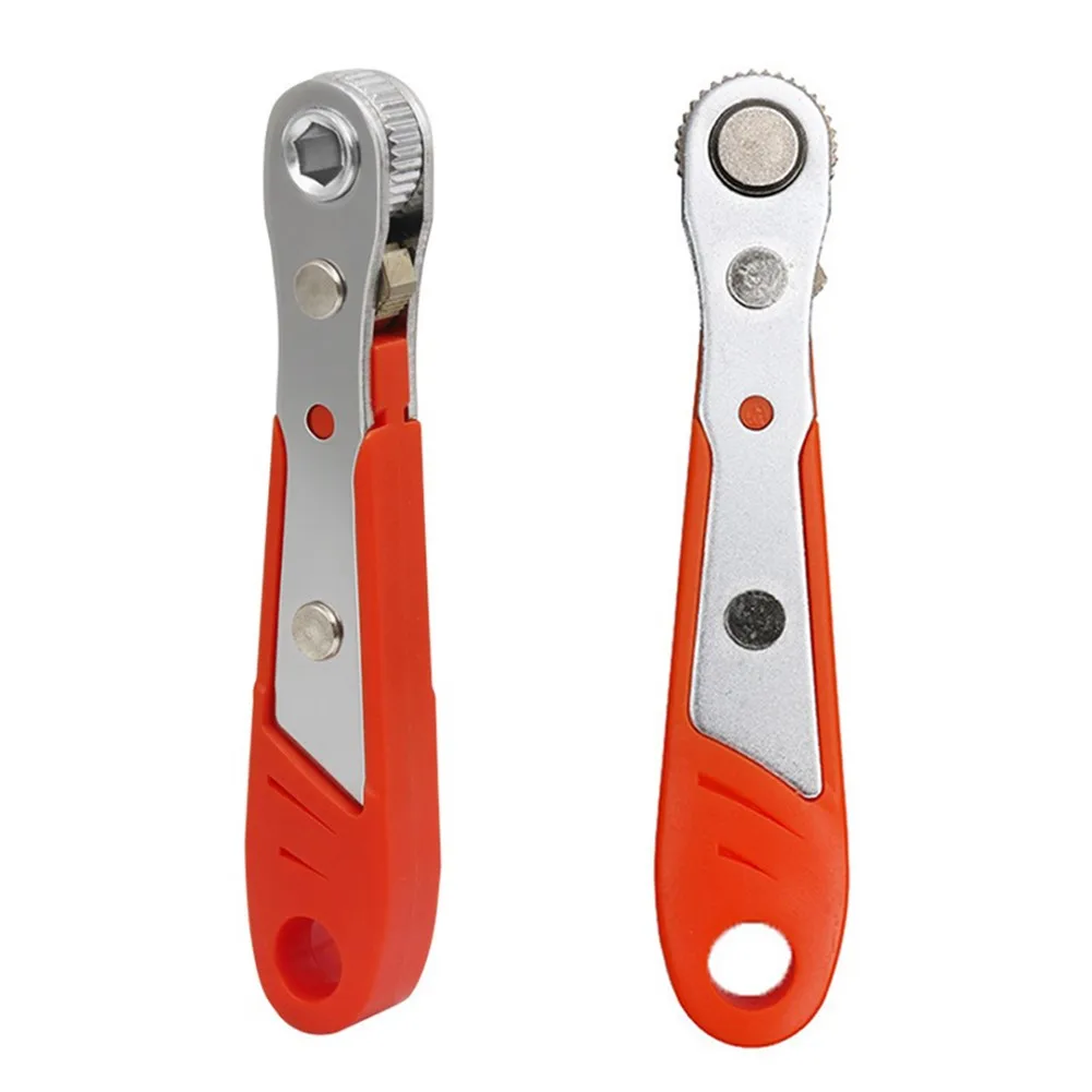 1pcs Hexagon Ratchet Spanner 1/4inch Quick Release Household Two-way Adjustment Repair Wrench Screwdriver Hand Tools