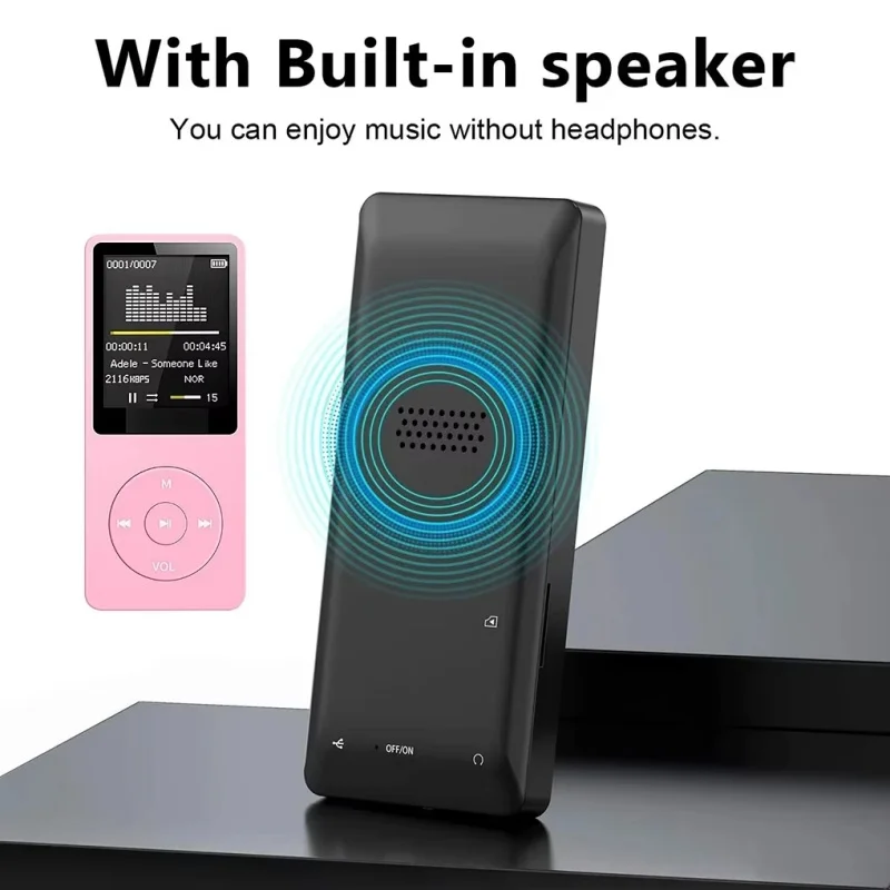 

Портативный Bluetooth MP3-плеер с FM-радио, слотом для TF-карты, звуком без потерь, ультратонкий, спортивный, цифровой аудиорекордер