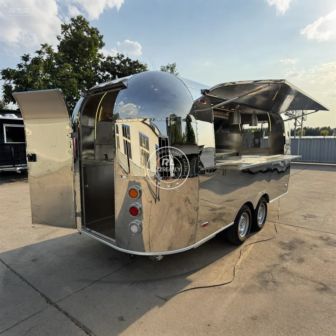 

Street Concession Catering Truck Mobile Fast Food Trailer Fully Equipped Mobile Bar Snack Coffee Kiosk Food Truck Full Kitchen