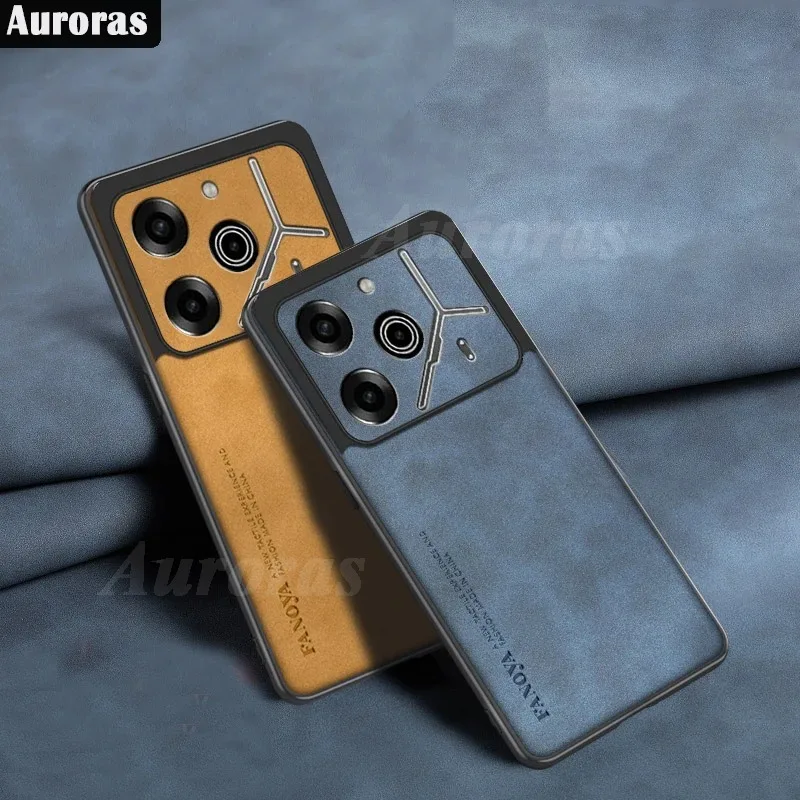 Auroras For Tecno Pova 6 5G Case Luxury Velour Wool Texture Solid Color Soft Frame Shell For Tecno Pova 6 Pro 5G Cover