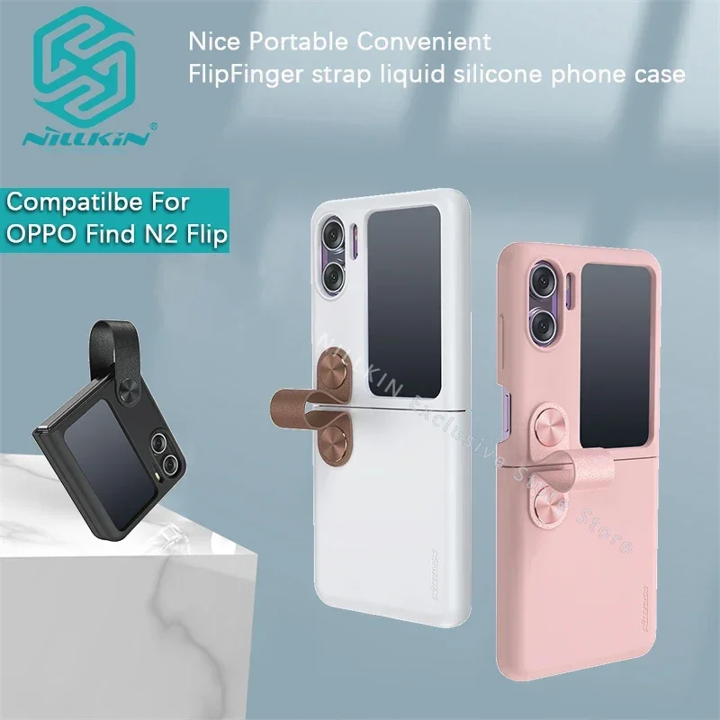 

Nillkin For OPPO Find N2 Flip Case Flex Flip Phone case protective case ring liquid silicone