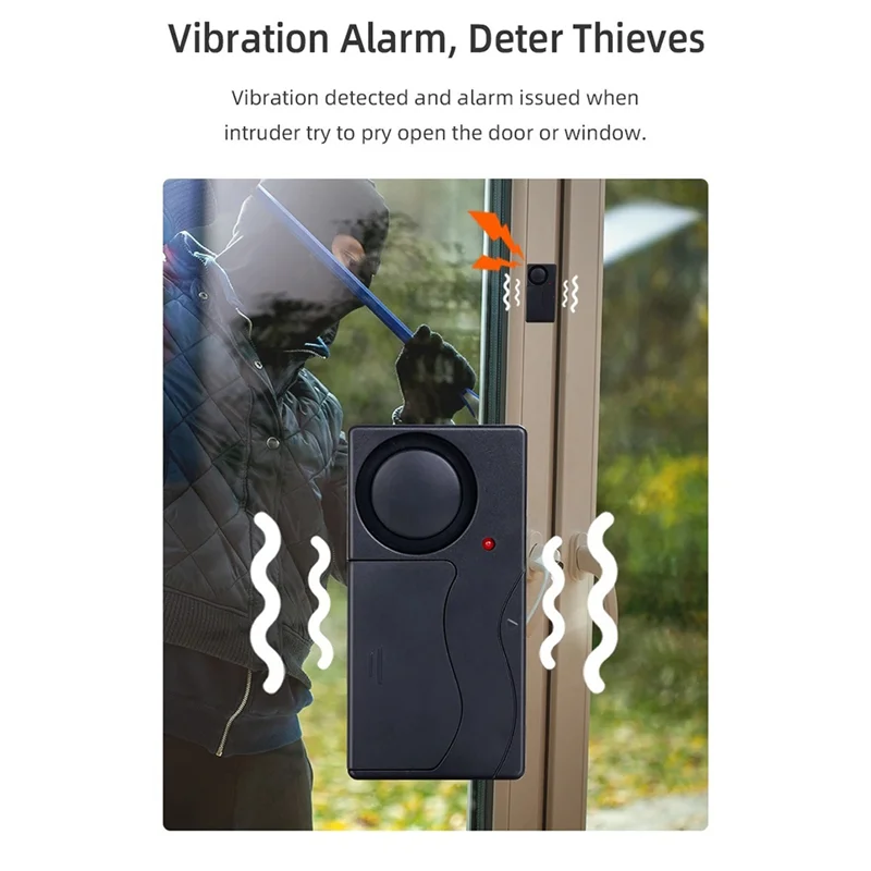 

AAAEL-Remote Control Alarms Sensitivity Adjustment Anti Theft Vibration Window Door Alarm For Bike Car Scooter