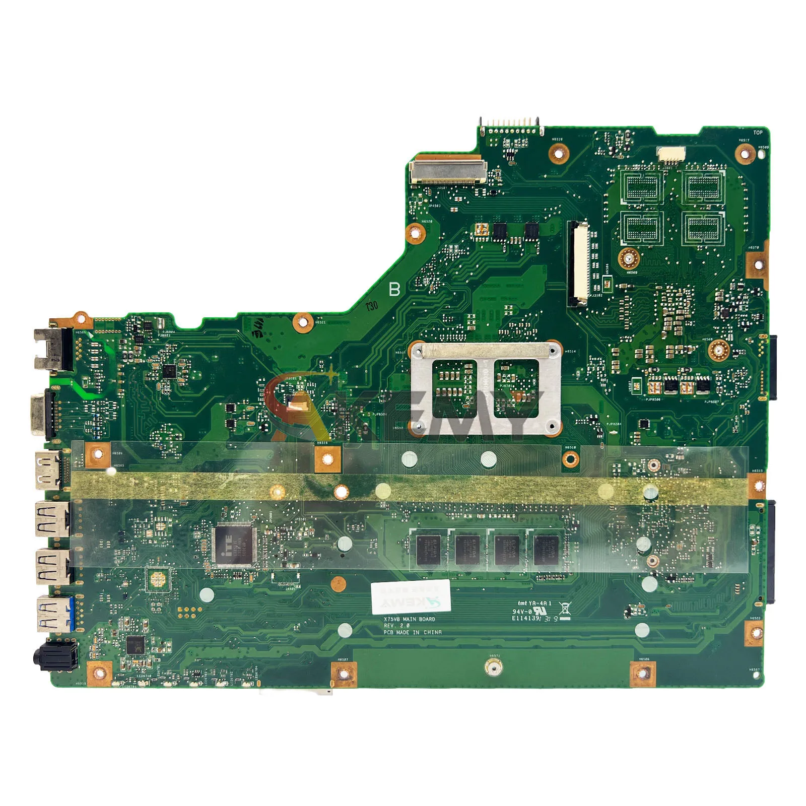 X75VD Laptop Motherboard For ASUS VivoBook X75VD X75V X75VC X75VB F751V Notebook Mainboard in stock 100% tests OK fast shipping
