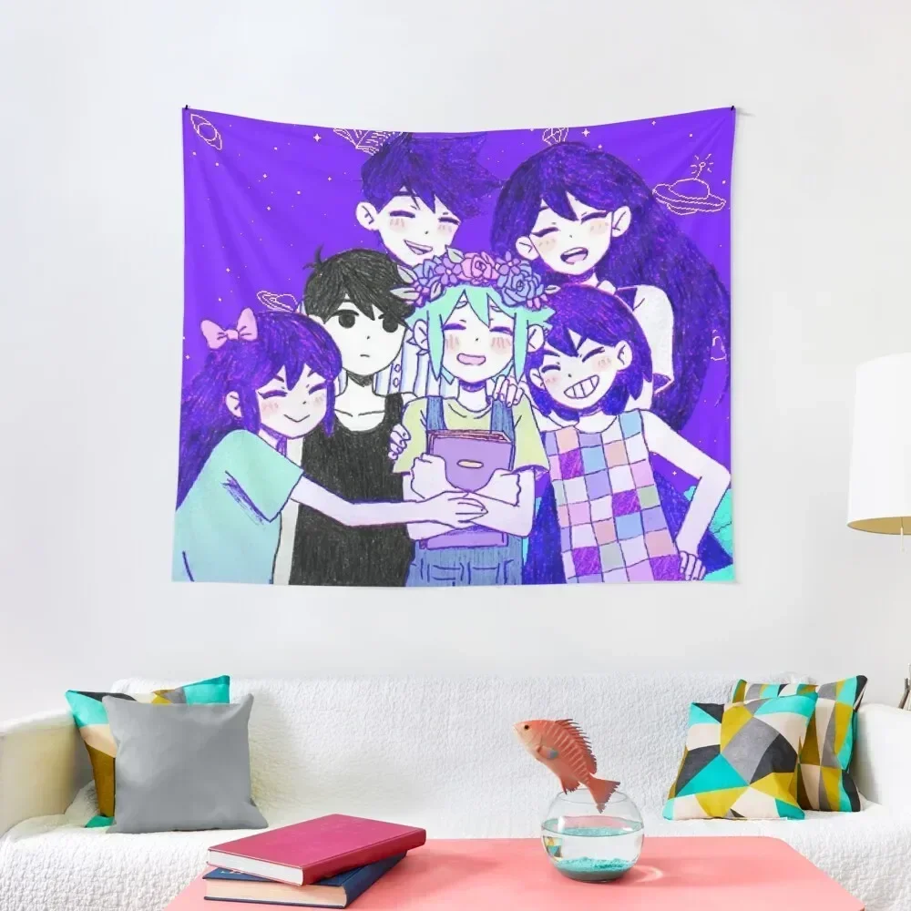 Omori Character II Tapestry Decorations For Your Bedroom Room Decoration Accessories Room Decore Aesthetic Tapestry