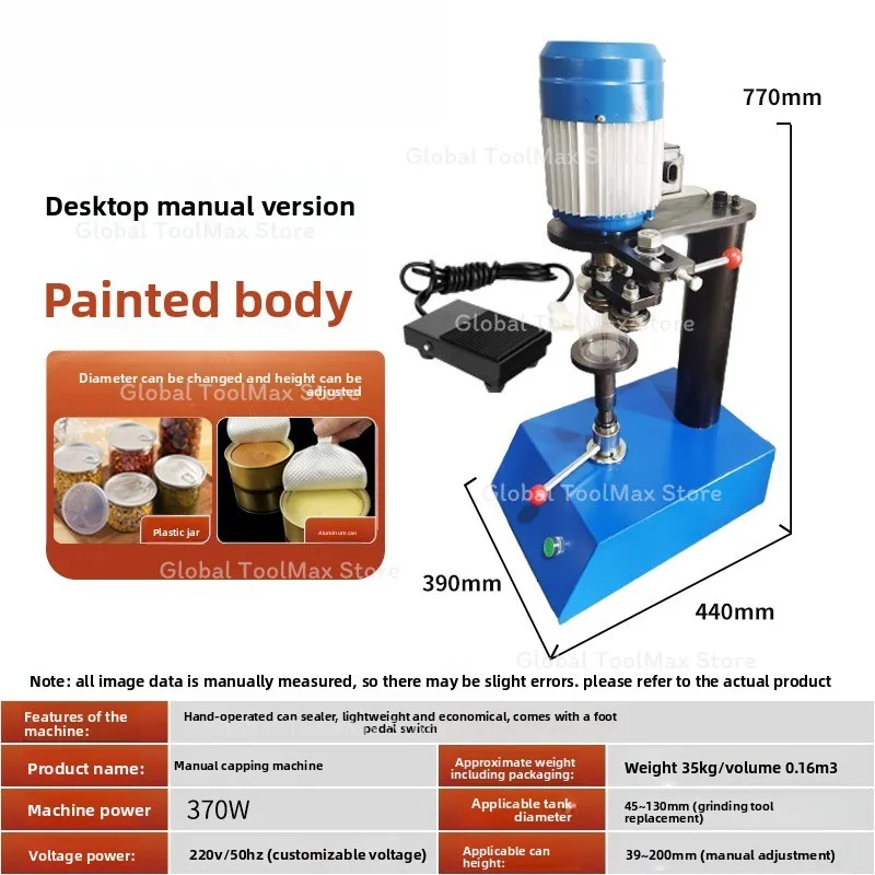 Hand Press Small Can Capping Machine Aluminum Drink Beer Bottle Sealing Machine Circle Shape Cola Tin Can Sealer Machine