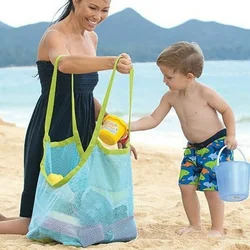 Children Sand Away Protable Mesh Bag Kids Beach Toys Clothes Towel Bag Baby Toy Storage Sundries Bags Women Cosmetic Makeup Bags